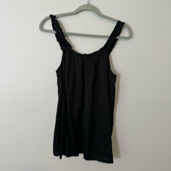 7 For All Mankind black silk tank top size M - Picture 12 of 14
